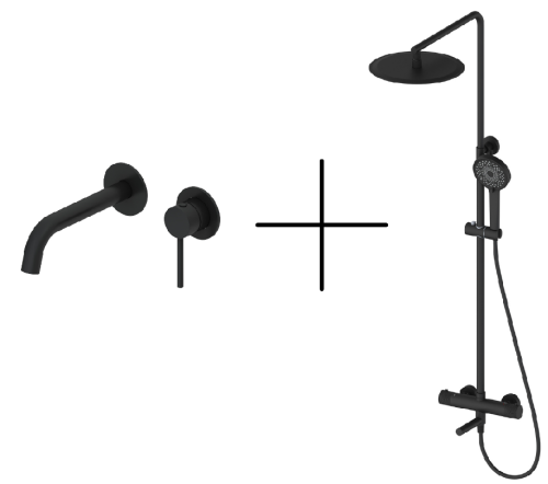 Душевая стойка со смесителем Oliveeka OL-739902+88869017-MB