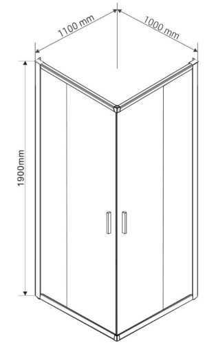 Душевой уголок Vincea Garda VSS-1G1011CLBN