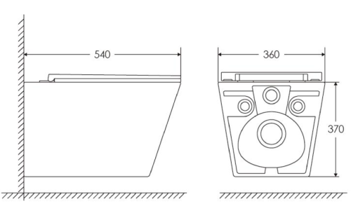 Комплект Oliveeka инсталляция OL-MQ-003 с унитазом OL-6016 и кнопкой OL-R22-MB