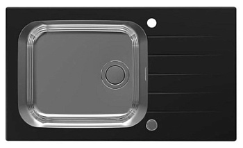 Мойка для кухни Alveus GLASSIX UP 40 RAL9005-90 (черный цвет) 860x500 1123645
