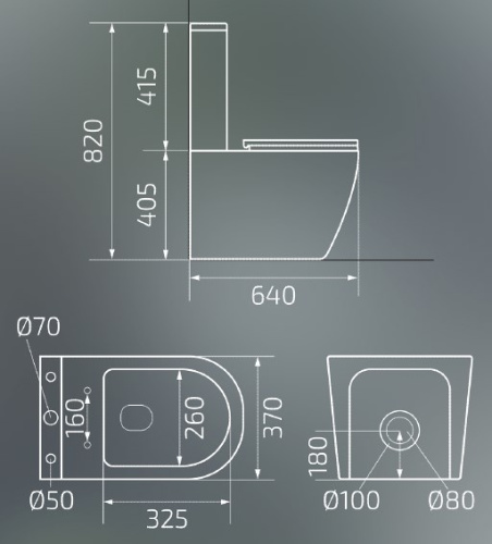 Унитаз напольный Gid Tn2189TF-Bm