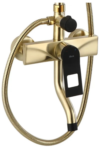 Душевая система Rea Soul Gold matt Black B9962