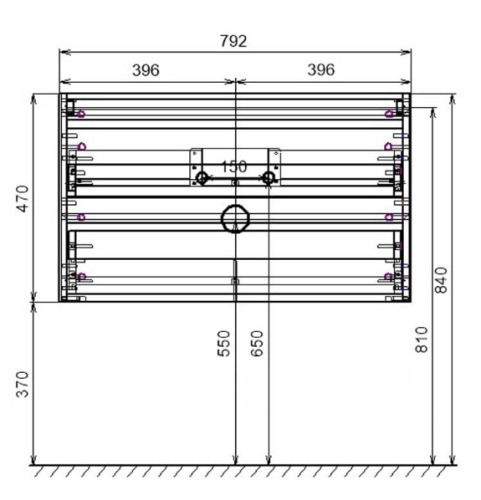 Тумба подвесная Vincea Luka 800 G.Stone VMC-2L800GS