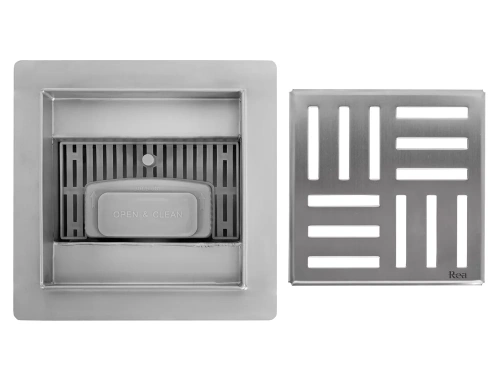 Трап для душа Rea Cross 120x120 nikiel matt G6200