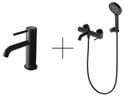 Душевая система для ванны со смесителем Oliveeka OL-639017+88139017-MB