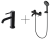 Душевая система для ванны со смесителем Oliveeka OL-639017+88139017-MB