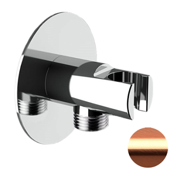 Держатель ручного душа с подключением шланга Remer 337XRP, медь брашированная