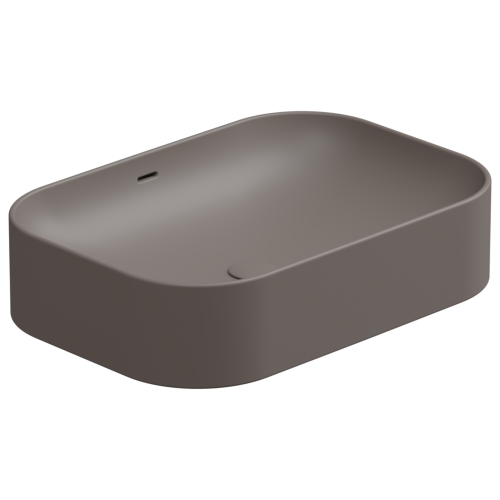 Раковина накладная 60x42 см GSG Ceramic Design Easy EALAVTP60029, Tortora Matt