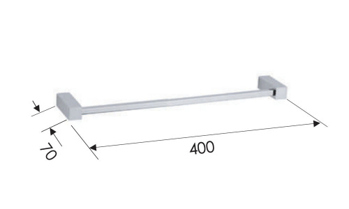 Полотенцедержатель 40 см Remer SQ SQ40CR