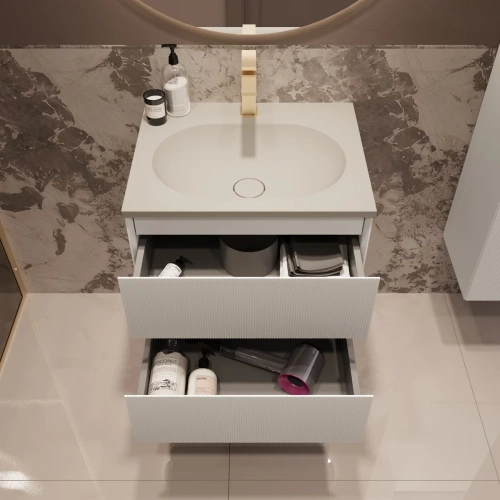 Тумба подвесная Vincea Welle 600 M.White Soft-touch VMC-2WL600MW