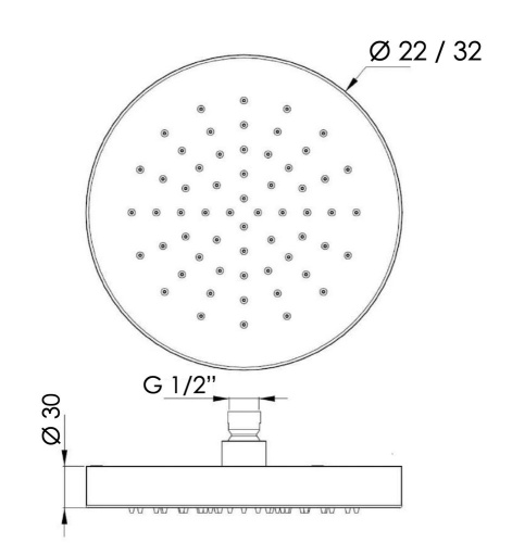 Верхний душ Daniel A578H3CM3215