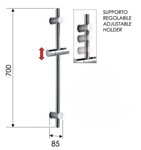 Душевая стойка 70 см Remer 317GVO, бронза