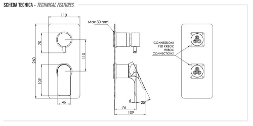 Смеситель для душа Remer Infinity I92KBBO, белый матовый