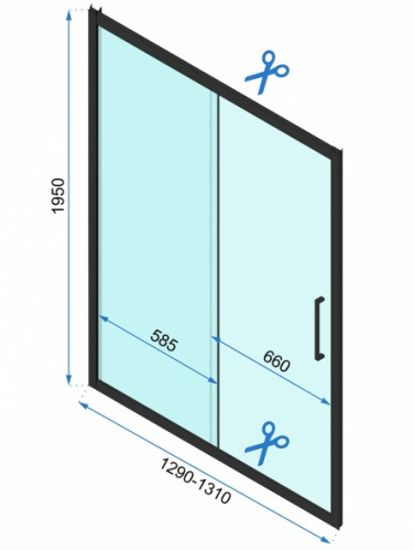 Душевая дверь Rea Rapid Slide 130 K6403