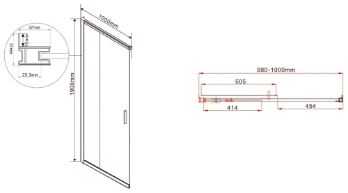 Душевой уголок Vincea Garda VSS-1G1012CGB