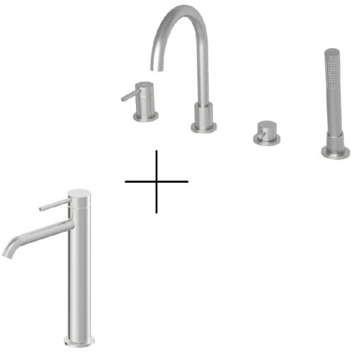 Душевая система для ванны со смесителем Oliveeka OL-669017+88239017-BN