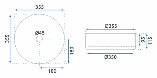 Умывальник Rea Cristal Transparent U9670