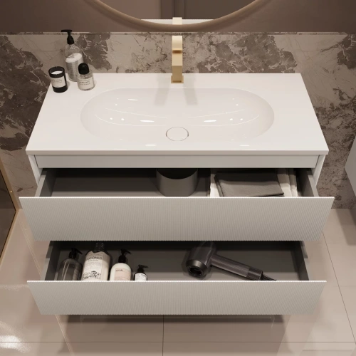 Тумба подвесная Vincea Welle 1000 M.White Soft-touch VMC-2WL100MW