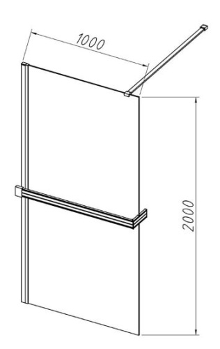 Душевая стенка Vincea Walk-In HR VSW-4HR100CG