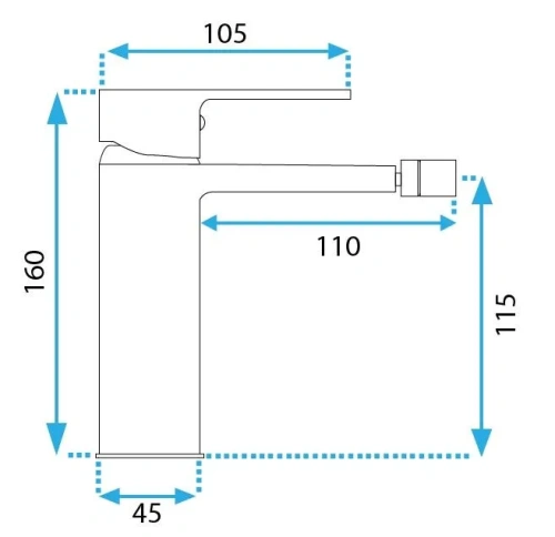 Смеситель для биде Rea Argus gold B9660