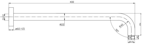 Кронштейн настенный 400 мм Nemo NM-8021RG rose gold