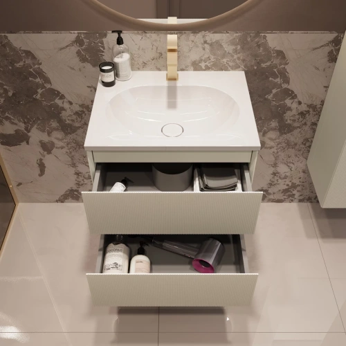 Тумба подвесная Vincea Welle 600 M.Beige Soft-touch VMC-2WL600MBG