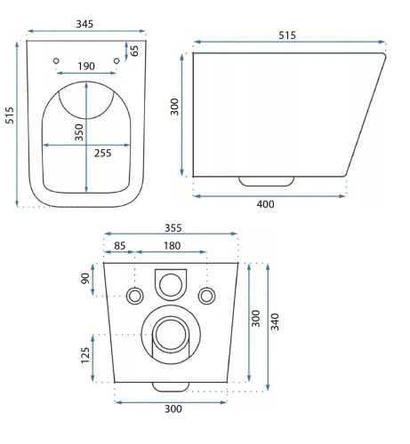 Унитаз подвесной Rea Julio C4803