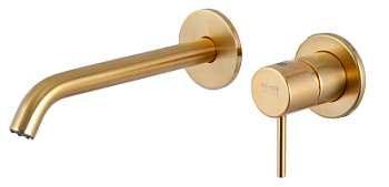 Смеситель для раковины Remer X Style X15PLWBBG, золото брашированное