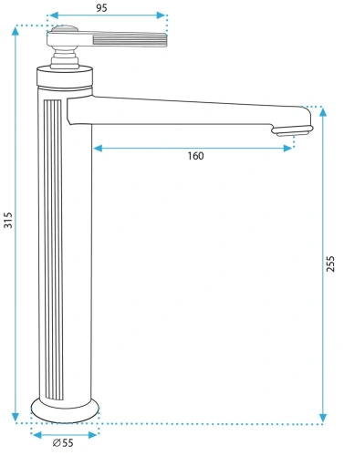 Смеситель для умывальника Rea Monaco gold matt B4212