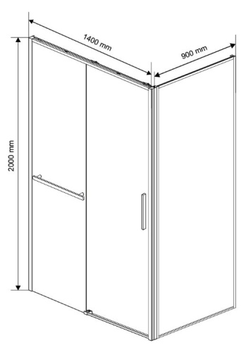 Душевой уголок Vincea Slim Soft VSR-1SS9014CLG