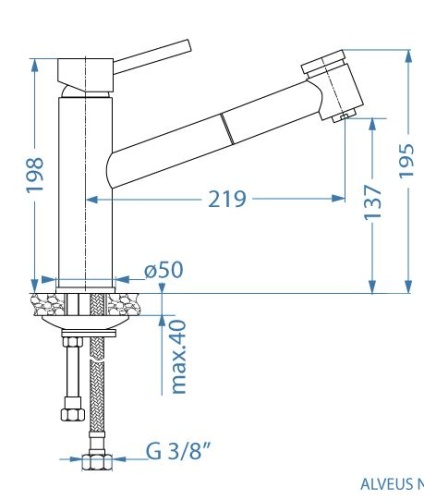 Смеситель для кухни Alveus NANO-PS CHR 1150890