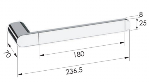 Полотенцедержатель Remer Lounge LN44RL, медь глянцевая