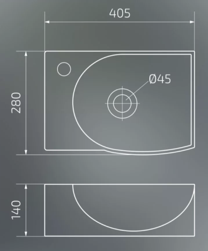 Умывальник Gid N9276R