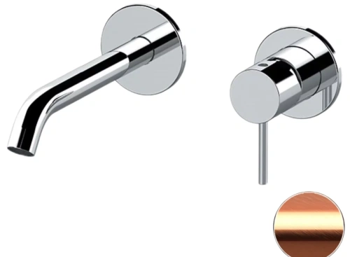 Смеситель для раковины Remer X Style X15PLWBRP, медь брашированная