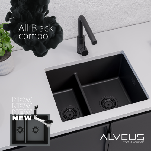 Мойка для кухни Alveus OMNI 50 Granital DEEP BLACK-G90 BE 550x450x198 1150071