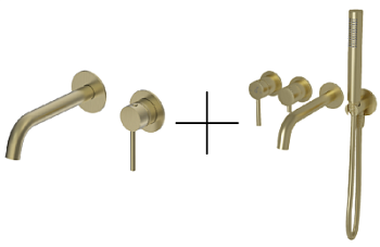 Душевая система для ванны со смесителем Oliveeka OL-889017+88869017-BG