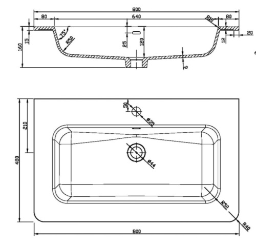Раковина Vincea VCB-1A800W