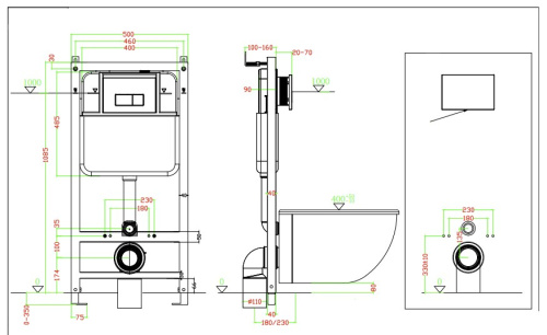 Инсталляция для унитаза CeramaLux CL811-1