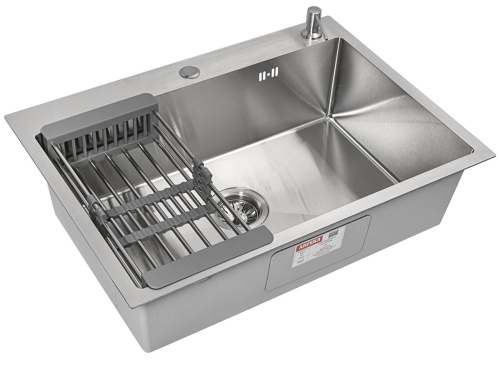 Комплект Arfeka Eco AR мойка 700*500, коландер, дозатор satin