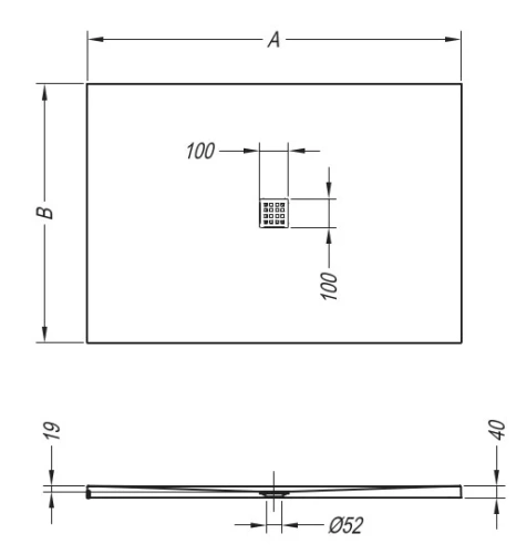 Душевой поддон Kolpa-san Stiletto 130x90 antracit 927080