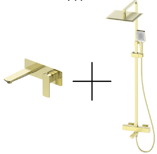 Душевая стойка со смесителем Oliveeka OL-739901+869003-BG