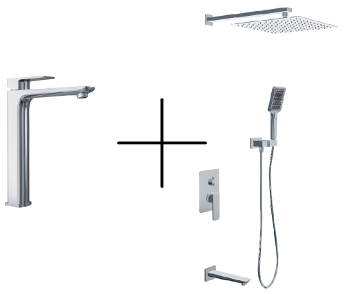 Набор душевой со смесителем Oliveeka OL-88939003+239003-CR