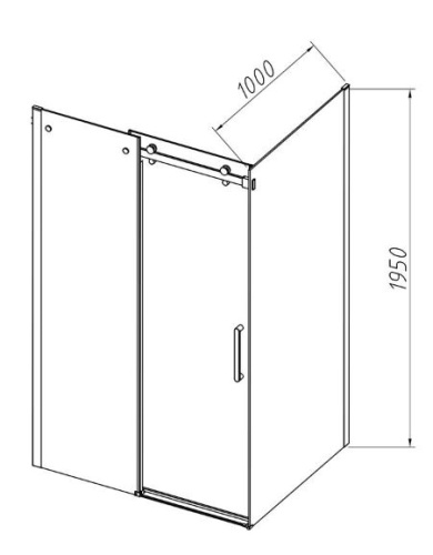 Душевой уголок Vincea Como-N VSR-4CN1013CLB