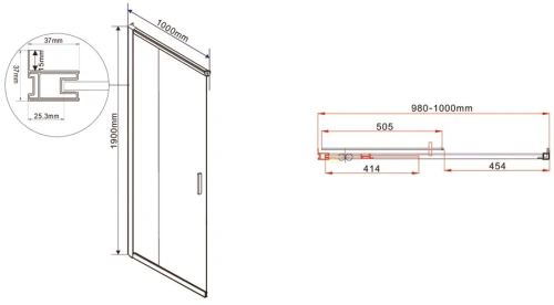 Душевой уголок Vincea Garda VSS-1G1011CLGM
