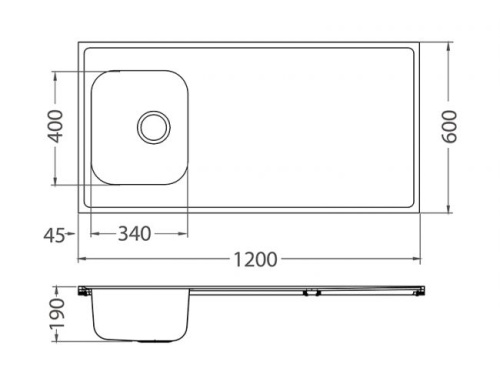 Мойка для кухни Alveus CLASSIC PRO 90 SAT-90 1200x600 1130473