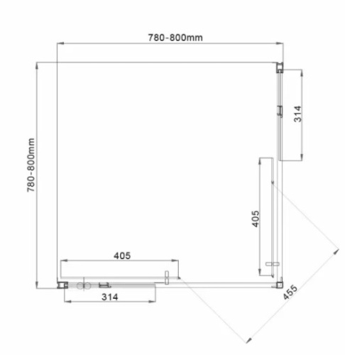 Душевой уголок Vincea Garda VSS-1G800CL