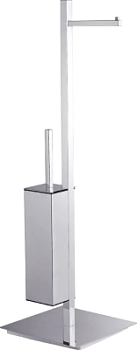 Напольная стойка с бумагодержателем и ёршиком Vivi Felice F0312 NICHEL