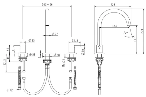 Смеситель для раковины Nemo Round NM-2315RG rose gold
