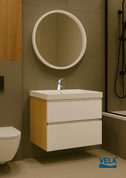 Тумба подвесная Vela Мира ЛАЙТ 60П под Classica (дуб/белый мат) TU61275