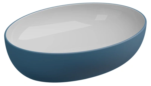 Раковина GSG Ceramic Design Easy EALAVOV55BI000/027, White/Denim Matt